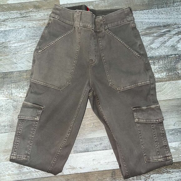 Spanx Women's Twill Skinny Pants Cargo Pockets Size S Petite - Picture 4 of 6